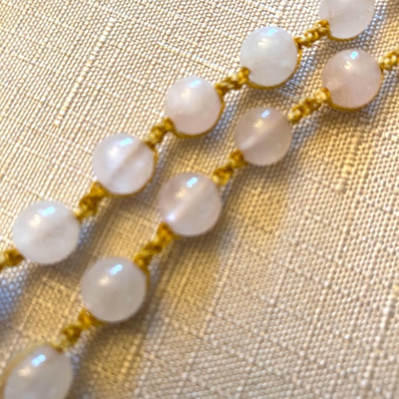 Lulu Dharma long rose quartz necklace - Picture 2 of 5